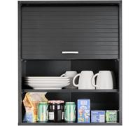 SIMMOB Meuble de Cuisine Noir 2 Etagères L 60 cm H 72 cm P 35 cm