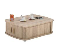 SIMMOB Table Basse Rectangle 80 cm Chêne - Chêne Naturel