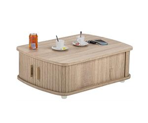 SIMMOB Table Basse Rectangle 80 cm Chêne - Chêne Naturel
