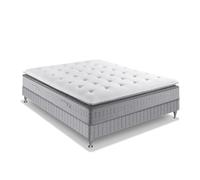 Ensemble Simmons 651 ressorts ensachés surmatelas intégré SW5 - 160x200 Blanc
