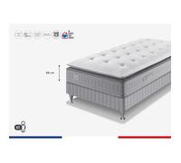 Ensemble simmons sw5 ressorts ensachés + surmatelas 90x190 Blanc