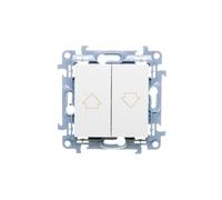 Kontakt-Simon CZP1.01/11 Interrupteur électrique Pushbutton Switch Blanc - Accessoire Couteau électrique (Pushbutton Switch, Blanc, en Plastique, IP20, IP44, 250 V, 10 A)