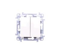 Kontakt-Simon CP2.01/11 Interrupteur électrique Pushbutton Switch Blanc - Accessoire Couteau électrique (Pushbutton Switch, Blanc, en Plastique, IP20, IP44, 250 V, 10 A)