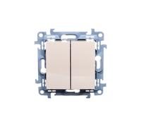 Simon 10 double bouton crème CP2.01/41