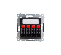 Simon 54 boîte haut-parleur quadruple anthracite DGL34.01/48