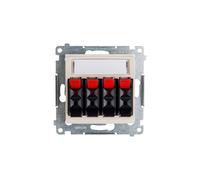 Simon 54 boîte haut-parleur quadruple crème DGL34.01/41