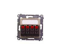 Simon 54 boîte haut-parleur quadruple or mat DGL34.01/44