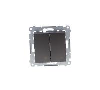 Simon 54 Double crosslink 10AX 250V, connecteur rapide, anthracite DW7/2.01/48