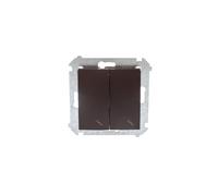 Simon 54 DW6/2L.01/46 Interrupteur va-et-vient double lumineux