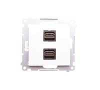 Prise HDMI Inserts modulaires 2 voies blanc Simon 54 PremiumContact™ Simon DGHDMI2.01/11
