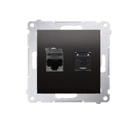 Simon 54 Premium anthracite - double prise informatique RJ45 D62.01/48