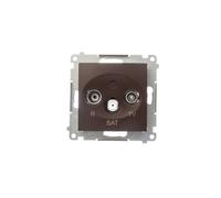 Simon 54 prise antenne R/TV/SAT continu marron mat DASP.01/46
