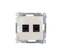 Kontakt-Simon D62.01/41 Prise de courant en plastique IP20 Blanc 75 mm 37 mm 75 mm