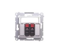 Simon 54 prise haut-parleur double argent mat DGL32.01/43