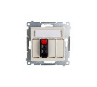 Simon 54 Prise haut-parleur simple crème DGL31.01/41