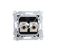 Simon 54 prise PC double RJ45 kategoria 6 criblé avec écran de D62E.01/49