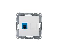 Prise RJ11 - SIMON - Premium - Rectangulaire - Prêt à poser - 2P+T