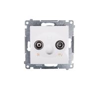 Kontakt-Simon DAP10.01/11 Prise de courant en plastique IP20 Blanc 75 mm 39 mm 75 mm