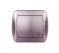 Simon Akord 5902787598112 Bouton poussoir/sonnette/satiné métallisé AD1/29 kontakt-simon