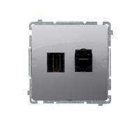 Simon Basic BMGHRJ45.01/21 Prise HDMI + RJ45