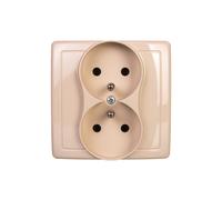 Simon Basic Double Prise avec/u Beige Complet BMGZ2/12