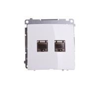 2xRJ45 Simon Basic BM62E.01/11 ordinateur double prise