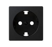 SIMON - Couvercle de base de prise Schuko avec prise terre, série 82 Concept, compatible avec les séries 75, 31, 82 et 88, effet mat anti-traces de doigts, couleur noire