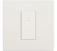 SIMON - Kit interrupteur réglable connectif à encastrer blanc, série Simon 270, interrupteur mural plat et fin depuis votre smartphone, avec cadre, couvercle et mécanisme, couleur blanche