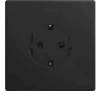 SIMON - Kit prise murale plate et fine, adaptée pour l'intérieur, facile à installer, avec cadre, couvercle et mécanisme Noir 270 250 V 16 A
