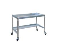 Simonrack Table de préparation de jardinage Desk mobile 150 x 60 cm gris galvanisé avec roulettes