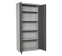 Simon Rack Armoire Metallique, 1800x800x400 mm, 2 Porte, avec 4 Étagères, Gris/Anthracite - Simonlocker