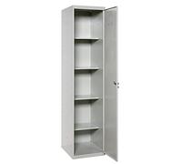 Simon Rack Armoire Métallique de Rangement 1800x400x400, 1 Porte, 4 Étagères, Charge 75 kg par Niveau, Gris - Simonlocker