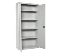 Simon Rack Armoire Métallique de Rangement 1800x600x400, 2 Portes, 4 Étagères, Charge 75 kg par Niveau, Gris - Simonlocker