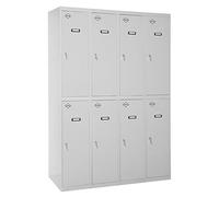 Simon Rack Casier Vestiaire Metallique, 2 Portes, Comprend la Clé, 1800x1200x500 mm, Gris - Simonlocker