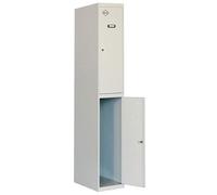 Simon Rack Casier Vestiaire Metallique, 2 Portes, Comprend la Clé, 1800x300x500 mm, Gris - Simonlocker, Acajou