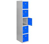 Casier-armoire Simonlocker Prof.dism.5 Porte 1/5 400 In Gr/bl Gris/bleu 1800x400x500 - Simonrack