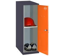 Simon Rack Casier Vestiaire Metallique Petit, 915x400x500 mm, Armoire Metallique Petit, Comprend la nthracite/Orange - Simonlocker