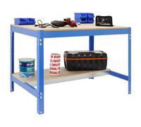 Simonrack Établi SIMONWORK BT0 – Capacité 400 kg – 90 x 61 x 84,2 cm – Bleu/Bois