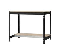 Simon Rack Etabli d’Atelier, Capacité de Charge 600 kg, 842x1210x610 mm, Table de Travail Bricolage, Anthracite/Bois - BT0