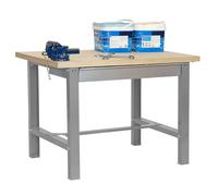 Simon Rack Etabli d’Atelier, Capacité de Charge 600 kg, 865x1200x750 mm, Bois 35 mm, Étagère Tiroir de Rangement, Gris/Bois - BT6