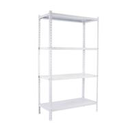 Simon Rack Étagère de Rangement 150 x 100 x 50 cm (H x l x P) - Étagère en métal - 4 hauteurs - 70 kg de Pliage par Points - Acier galvanisé - Ecoclick