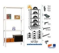 Simon Rack - Etagère de rangement 1600x1000x300mm Blanc Charge 150Kg - Homeclick METAL PLUS 4/300 G