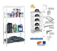 Simon Rack - Etagère de rangement 1600x800x300mm Blanc Charge 70Kg - Ecoclick MINI 4/300 Blanc G