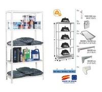 Simon Rack - Etagère de rangement 1800x800x300mm Blanc Charge 70Kg - Ecoclick MINI 5/300 Blanc G