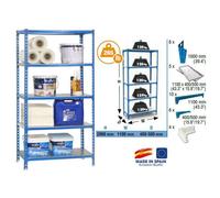 Simon Rack - Etagère de rangement 2000x1100x400mm Bleu galva Charge 120Kg - Simonclick SUPERPLUS 5/400