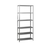 Simon Rack Étagère de Rangement et 6 Niveaux, 75 kg Capacité de Charge et Point de Flexion, 2000x1100x300 mm, Métal, Étagère Garage, Gris - Advantage