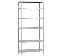 Simon Rack Étagère de Rangement et 6 Niveaux, 75 kg Capacité de Charge et Point de Flexion, 2000x900x300 mm, Métal, Étagère Garage, Blanc - Advantage