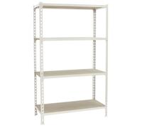 Etagère Légère Sans Vis Maderclick Plus 4/300 1500 Blanc/bois Blanc/bois 1500x1000x300 - Simonrack