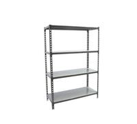 Simon Rack Étagère métallique 1500x1100x500 mm - Simonclick | 4 hauteurs, Plateau métal, Point de flexion 200 kg, Peinture anticorrosion, Montage système clic, Anthracite/Galvanisé