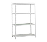 Simon Rack Étagère Métallique 1500x800x400 mm, 4 Niveaux, Tablettes en Acier, 100 kg par Niveau, Gris - Comfort
